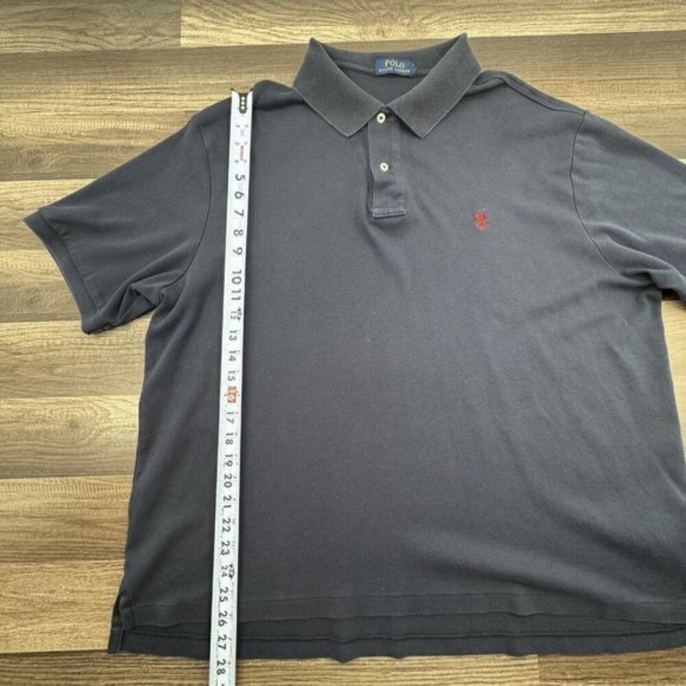 Polo Ralph Lauren Soft Touch Polo Shirt Mens‎ XXL Navy Blue 2XL Stretch EUC - Picture 6 of 7